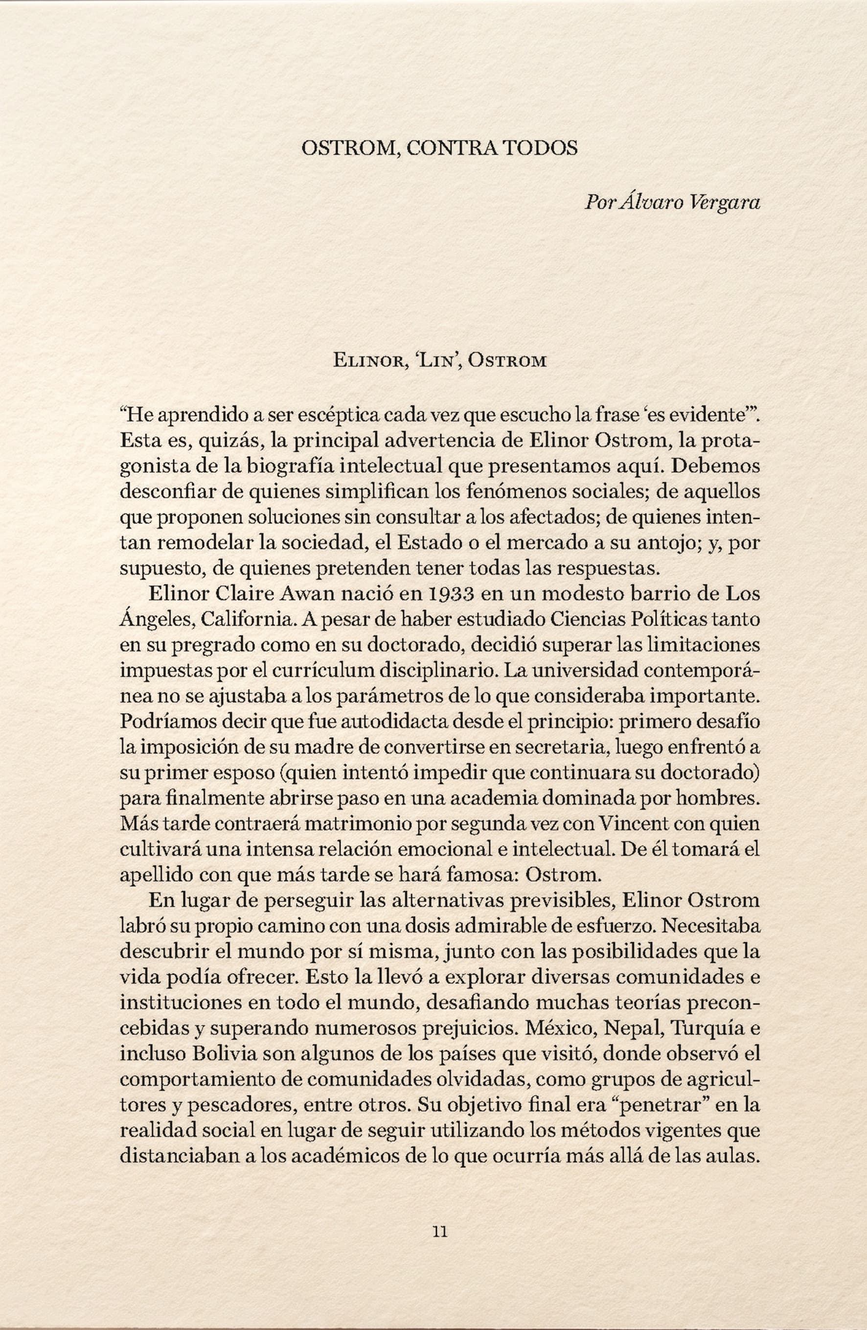 Elinor Ostrom, una biografía intelectual — página 9