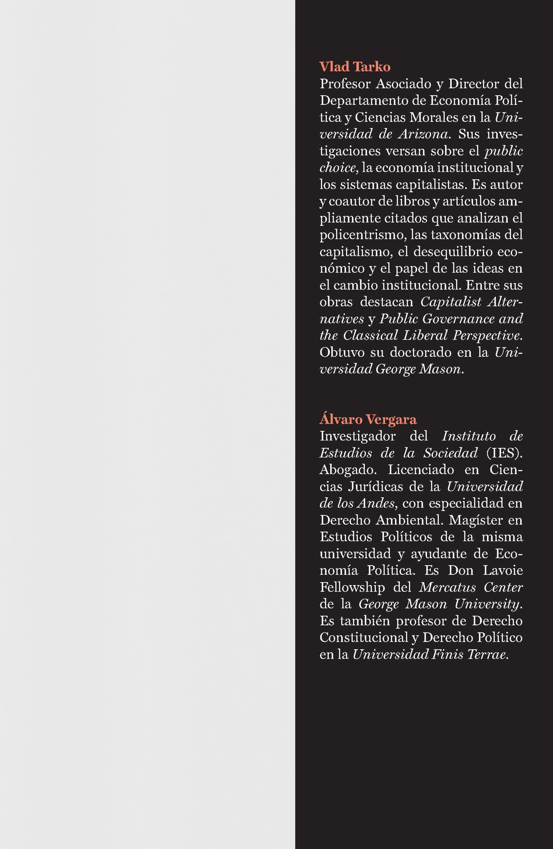 Solapa interior de la contratapa — Elinor Ostrom, una biografía intelectual